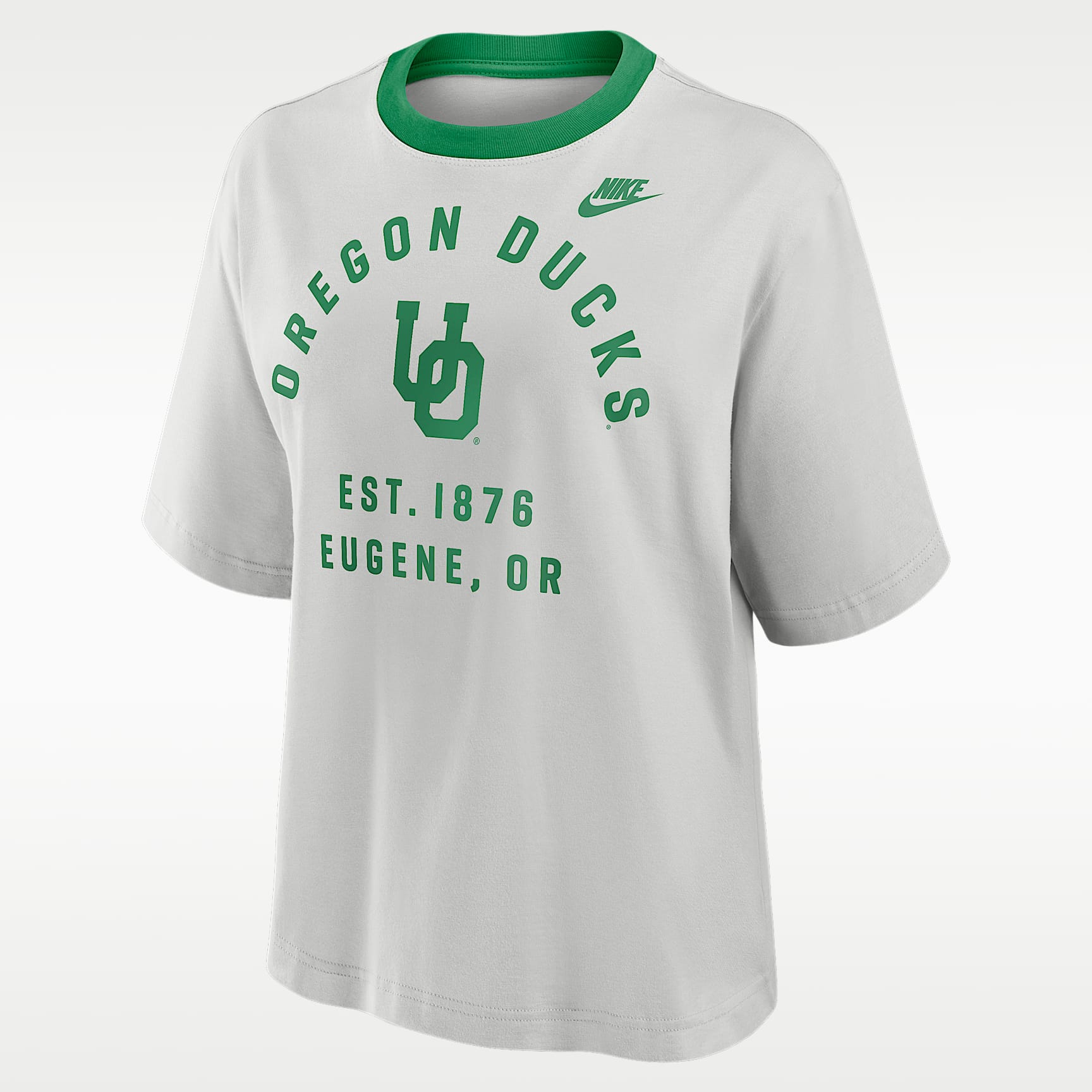 Oregon Legacy Arch Script Boxy Women's Nike College T-Shirt. Nike.com